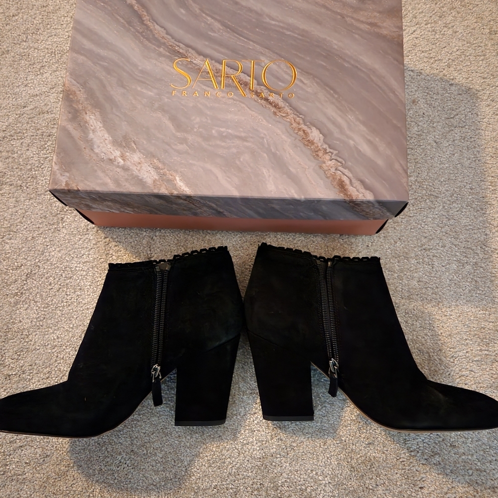 Women's 7.5 Black Heeled Boots